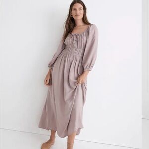 Madewell Twill Sophia Midi Dress in S